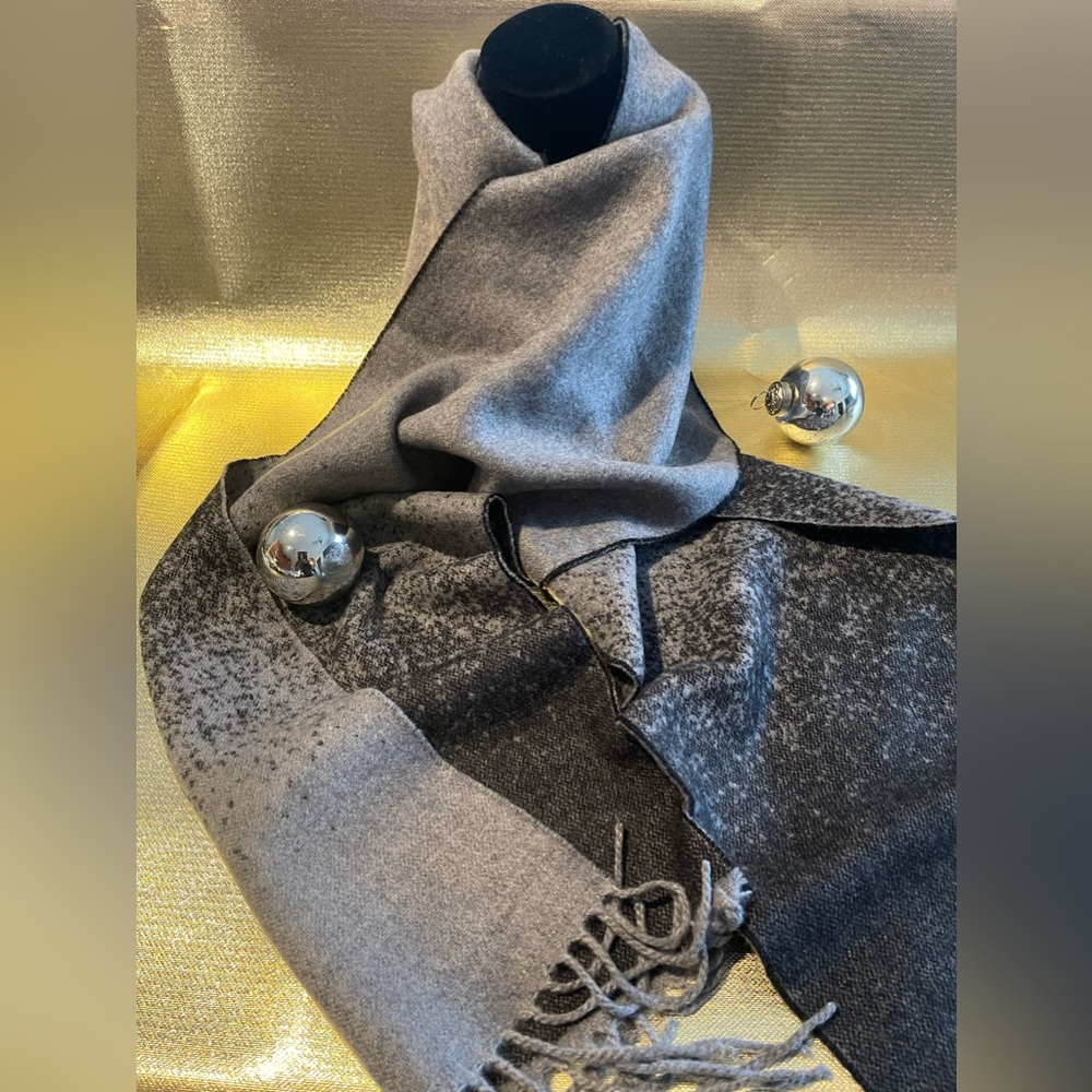 CALVIN KLEIN SCARF - gray/black